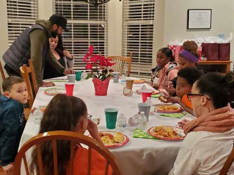 Family Dinner at Urban Promise Academy, fall 2023