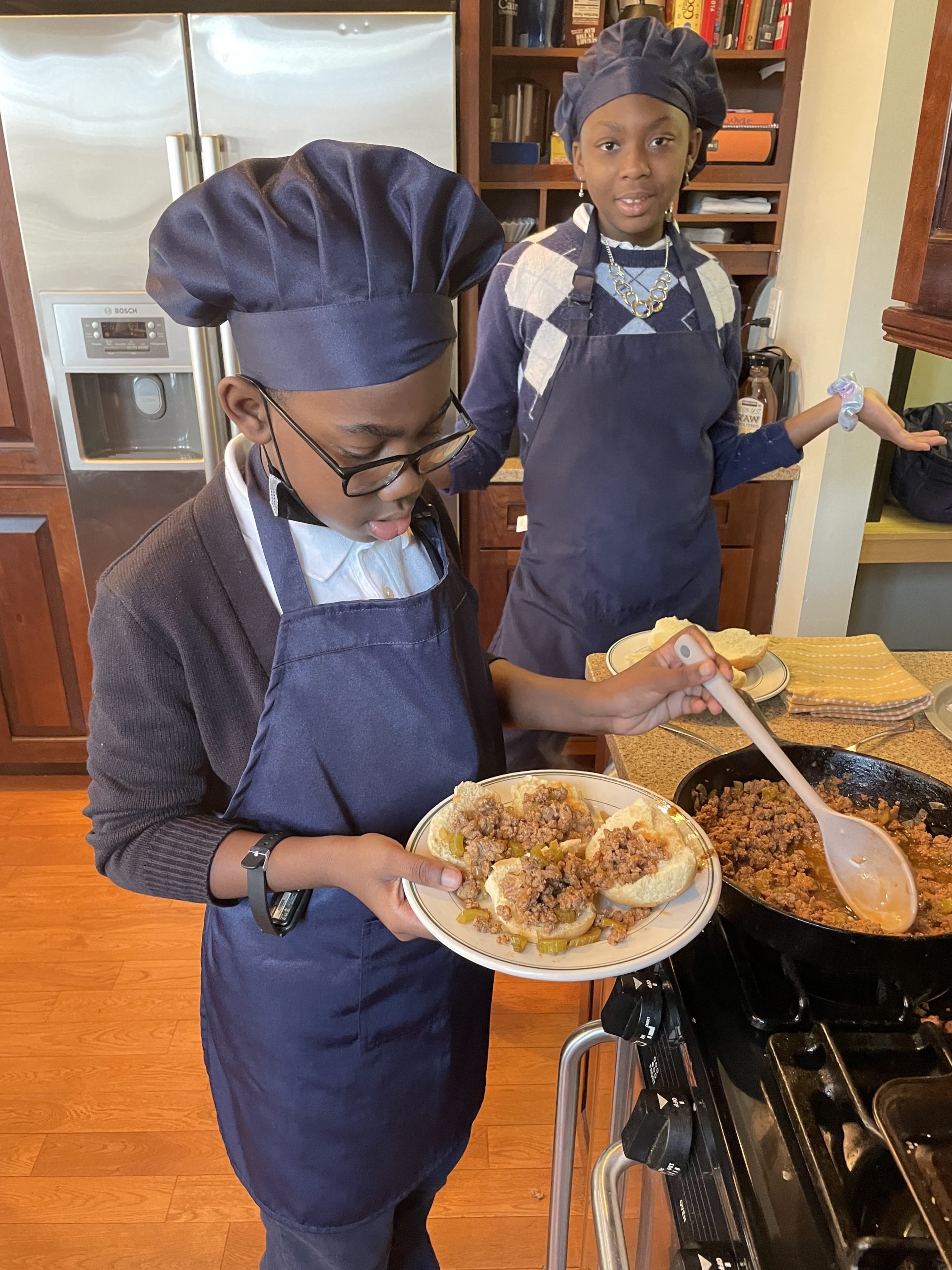 Camden Forward School spring 2023, week 2: Sloppy joes and quick plckled cucumbers
